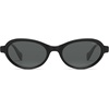 image:imageSOJOS Ocean Collection Polarized Retro Oval Sunglasses Womens Recycled Plastic Frame EcoFriendly UV400 EchoBlackGrey