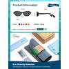 image:imageSOJOS Ocean Collection Polarized Retro Oval Sunglasses Womens Recycled Plastic Frame EcoFriendly UV400 EchoBlackGrey