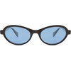 image:imageSOJOS Ocean Collection Polarized Retro Oval Sunglasses Womens Recycled Plastic Frame EcoFriendly UV400 EchoBrownBlue