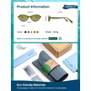 image:imageSOJOS Ocean Collection Polarized Retro Oval Sunglasses Womens Recycled Plastic Frame EcoFriendly UV400 EchoGreenYellow