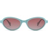 image:imageSOJOS Ocean Collection Polarized Retro Oval Sunglasses Womens Recycled Plastic Frame EcoFriendly UV400 EchoMint BluePink