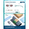 image:imageSOJOS Ocean Collection Polarized Retro Oval Sunglasses Womens Recycled Plastic Frame EcoFriendly UV400 EchoMint BluePink