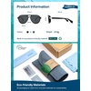 image:imageSOJOS Ocean Collection Polarized Retro Oversized Aviator Sunglasses Women Men Recycled Plastic EcoFriendly ConstellationBlackGrey
