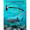 image:imageSOJOS Ocean Collection Polarized Retro Oversized Aviator Sunglasses Women Men Recycled Plastic EcoFriendly ConstellationBlackGrey