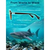 image:imageSOJOS Ocean Collection Polarized Retro Oversized Aviator Sunglasses Women Men Recycled Plastic EcoFriendly ConstellationBrownYellow