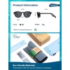 image:imageSOJOS Ocean Collection Polarized Retro Round Sunglasses for Women Men Recycled Fishing Net Frame Ecofriendly Arctic OceanBlackGrey