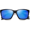 image:imageSOJOS Ocean Collection Polarized Sunglasses Men Square Recycled Fishing Net frame EcoFriendly UV400 Shades Pacific OceanBlackBlue