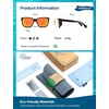 image:imageSOJOS Ocean Collection Polarized Sunglasses Men Square Recycled Fishing Net frame EcoFriendly UV400 Shades Pacific OceanBlackOrange
