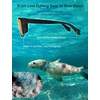 image:imageSOJOS Ocean Collection Polarized Sunglasses Men Square Recycled Fishing Net frame EcoFriendly UV400 Shades Pacific OceanBlackOrange