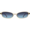 image:imageSOJOS Ocean Collection Rectangle Polarized Sunglasses Women Men Retro Lightweight Narrow Trendy Cat Eye Sunnies ApexBeigeBlue