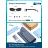 image:imageSOJOS Ocean Collection Rectangle Polarized Sunglasses Women Men Retro Lightweight Narrow Trendy Cat Eye Sunnies ApexBlackGrey