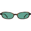image:imageSOJOS Ocean Collection Rectangle Polarized Sunglasses Women Men Retro Lightweight Narrow Trendy Cat Eye Sunnies ApexBrown TortoiseGreen