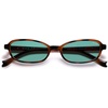 image:imageSOJOS Ocean Collection Rectangle Polarized Sunglasses Women Men Retro Lightweight Narrow Trendy Cat Eye Sunnies ApexBrown TortoiseGreen