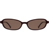image:imageSOJOS Ocean Collection Rectangle Polarized Sunglasses Women Men Retro Lightweight Narrow Trendy Cat Eye Sunnies ApexBurgundyBrown