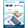 image:imageSOJOS Ocean Collection Retro Oval Polarized Sunglasses for Women Men Lightweight Narrow Shades StellarBlackGrey