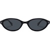 image:imageSOJOS Ocean Collection Retro Oval Polarized Sunglasses for Women Men Lightweight Narrow Shades StellarBlackGrey