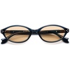 image:imageSOJOS Ocean Collection Retro Oval Polarized Sunglasses for Women Men Lightweight Narrow Shades StellarBlueBrown