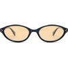 image:imageSOJOS Ocean Collection Retro Oval Polarized Sunglasses for Women Men Lightweight Narrow Shades StellarBlueBrown