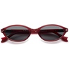 image:imageSOJOS Ocean Collection Retro Oval Polarized Sunglasses for Women Men Lightweight Narrow Shades StellarRedGrey
