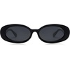 image:imageSOJOS Ocean Collection Retro Oval Polarized Sunglasses for Women Men Vintage Recycled Plastic Frame EcoFriendly SunlightBlackGrey