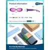 image:imageSOJOS Ocean Collection Retro Oval Polarized Sunglasses for Women Men Vintage Recycled Plastic Frame EcoFriendly SunlightPurpleRose