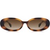image:imageSOJOS Ocean Collection Retro Oval Polarized Sunglasses for Women Men Vintage Recycled Plastic Frame EcoFriendly SunlightTortoiseBraun