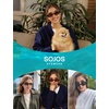 image:imageSOJOS Ocean Collection Retro Oval Polarized Sunglasses for Women Men Vintage Recycled Plastic Frame EcoFriendly SunlightTortoiseBraun