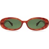 image:imageSOJOS Ocean Collection Retro Oval Polarized Sunglasses for Women Men Vintage Recycled Plastic Frame EcoFriendly SunlightTortoiseGreen