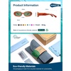 image:imageSOJOS Ocean Collection Retro Oval Polarized Sunglasses for Women Men Vintage Recycled Plastic Frame EcoFriendly SunlightTortoiseGreen