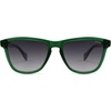 image:imageSOJOS Ocean Collection Retro Polarized Large Rectangular Sunglasses Women Men Recycled Plastic Ecofriendly Shades BaleenDark GreenGrey