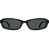 image:imageSOJOS Ocean Collection Retro Rectangular Polarized Sunglasses for Women Men Narrow 90s Square Shades CarapaceBlackGrey