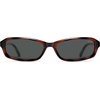 image:imageSOJOS Ocean Collection Retro Rectangular Polarized Sunglasses for Women Men Narrow 90s Square Shades CarapaceTortoiseGrey