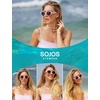 image:imageSOJOS Ocean Collection Round Sunglasses Recycled Fishing Net Frame EcoFriendly UV400 Polarized Lenses Indian OceanBlackGrey