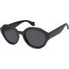 image:imageSOJOS Ocean Collection Round Sunglasses Recycled Fishing Net Frame EcoFriendly UV400 Polarized Lenses Indian OceanBlackGrey