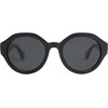 image:imageSOJOS Ocean Collection Round Sunglasses Recycled Fishing Net Frame EcoFriendly UV400 Polarized Lenses Indian OceanBlackGrey