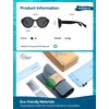 image:imageSOJOS Ocean Collection Round Sunglasses Recycled Fishing Net Frame EcoFriendly UV400 Polarized Lenses Indian OceanBlackGrey