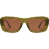 image:imageSOJOS Ocean Collection Sunglasses Womens Trendy Polarized SquareEcoFriendly Recycled Sun GlassesRectangle ShadesMoonbeamGreen