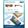 image:imageSOJOS Ocean Collection Sunglasses Womens Trendy Polarized SquareEcoFriendly Recycled Sun GlassesRectangle ShadesMoonbeamGreen
