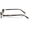 image:imageSOJOS Oval Polarized Sunglasses Women Metal Frame Pearl Temple Acetate Legs UV400 Retro Vintage Sunnies SJ3138 LUSTREBlackGrey