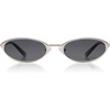 image:imageSOJOS Oval Polarized Sunglasses Women Metal Frame Pearl Temple Acetate Legs UV400 Retro Vintage Sunnies SJ3138 LUSTREBlackGrey