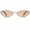 image:imageSOJOS Oval Polarized Sunglasses Women Metal Frame Pearl Temple Acetate Legs UV400 Retro Vintage Sunnies SJ3138 LUSTREYellowBrown