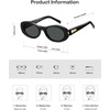 image:imageSOJOS Oval Polarized Sunglasses for Women Men Acetate Frame UV Protective Shades PetraBlackGrey