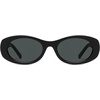 image:imageSOJOS Oval Polarized Sunglasses for Women Men Acetate Frame UV Protective Shades PetraBlackGrey