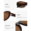 image:imageSOJOS Oval Polarized Sunglasses for Women Men Acetate Frame UV Protective Shades PetraTortosieBrown