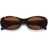 image:imageSOJOS Oval Polarized Sunglasses for Women Men Acetate Frame UV Protective Shades PetraTortosieBrown