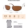 image:imageSOJOS Oval Wrap Around Sunglasses for Women Rave Glasses Y2K Funky Cool Retro Metal Style SJ1268GoldBrown
