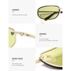 image:imageSOJOS Oval Wrap Around Sunglasses for Women Rave Glasses Y2K Funky Cool Retro Metal Style SJ1268GoldGreen