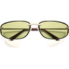 image:imageSOJOS Oval Wrap Around Sunglasses for Women Rave Glasses Y2K Funky Cool Retro Metal Style SJ1268GoldGreen