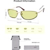 image:imageSOJOS Oval Wrap Around Sunglasses for Women Rave Glasses Y2K Funky Cool Retro Metal Style SJ1268GoldGreen