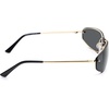 image:imageSOJOS Oval Wrap Around Sunglasses for Women Rave Glasses Y2K Funky Cool Retro Metal Style SJ1268GoldGrey